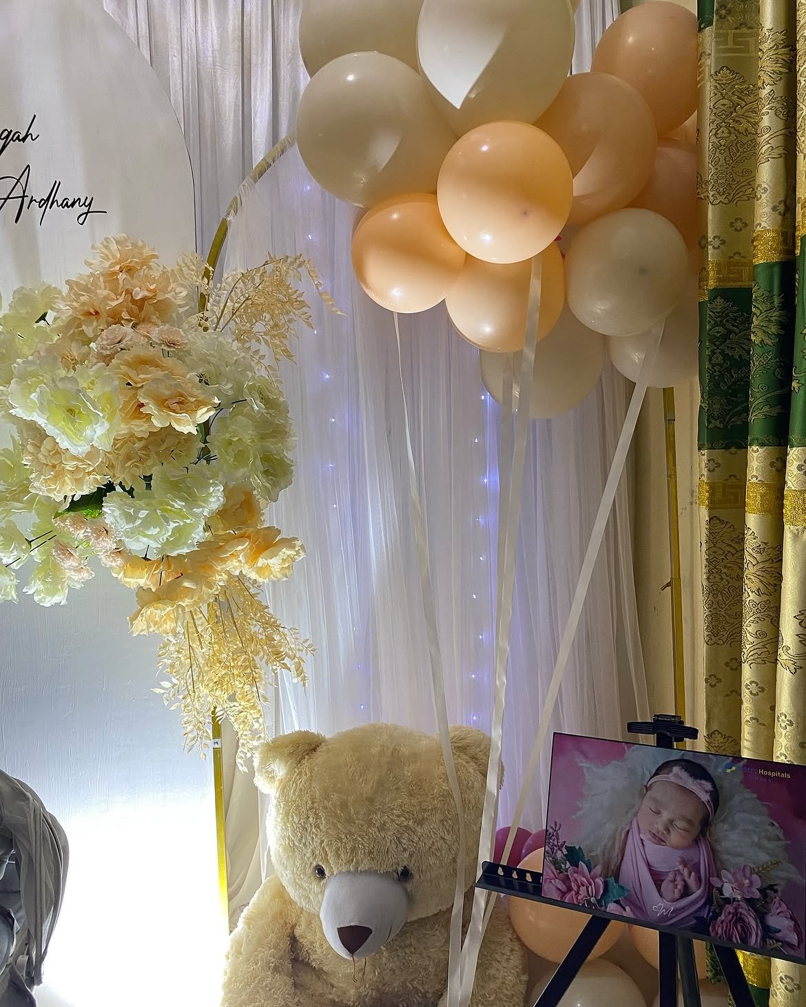 Backdrop Aqiqah Baby Grizelline